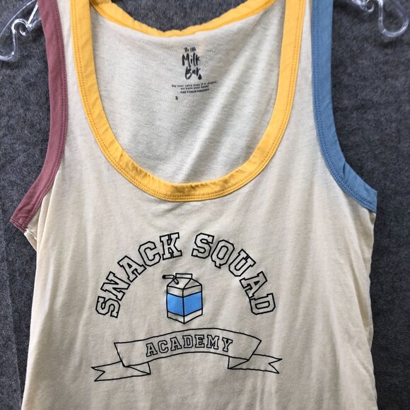 The Little Milk Bar Snack Squad Tank Top Womens S Cream Scoop Neck - Picture 3 of 9